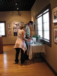 People browsing the Roemer/USDF Hall of Fame.
